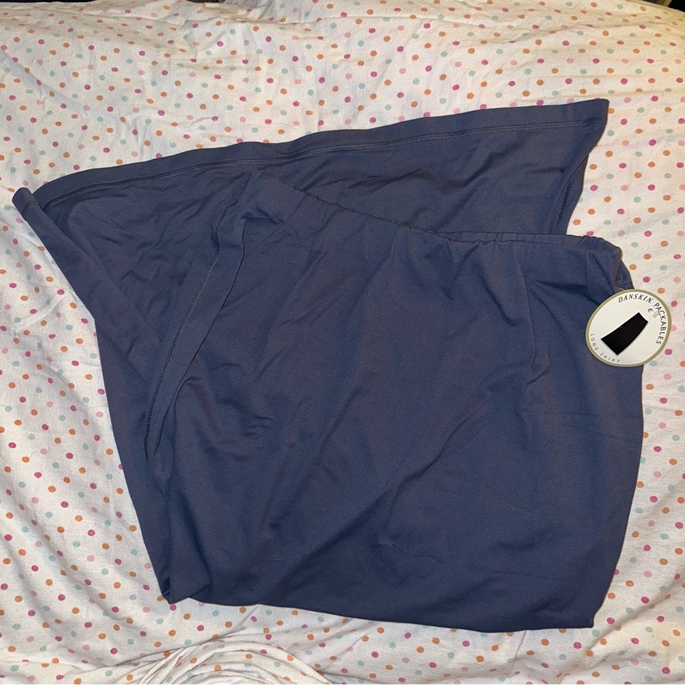 Danskin Packables Long Skirt - Blue Smoke - XL - NWT - Style 2322